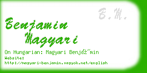 benjamin magyari business card